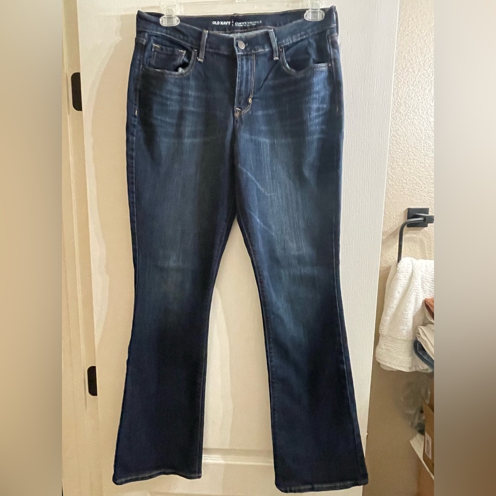 Old Navy Dark Blue Curvy Jeans Size 12 Long